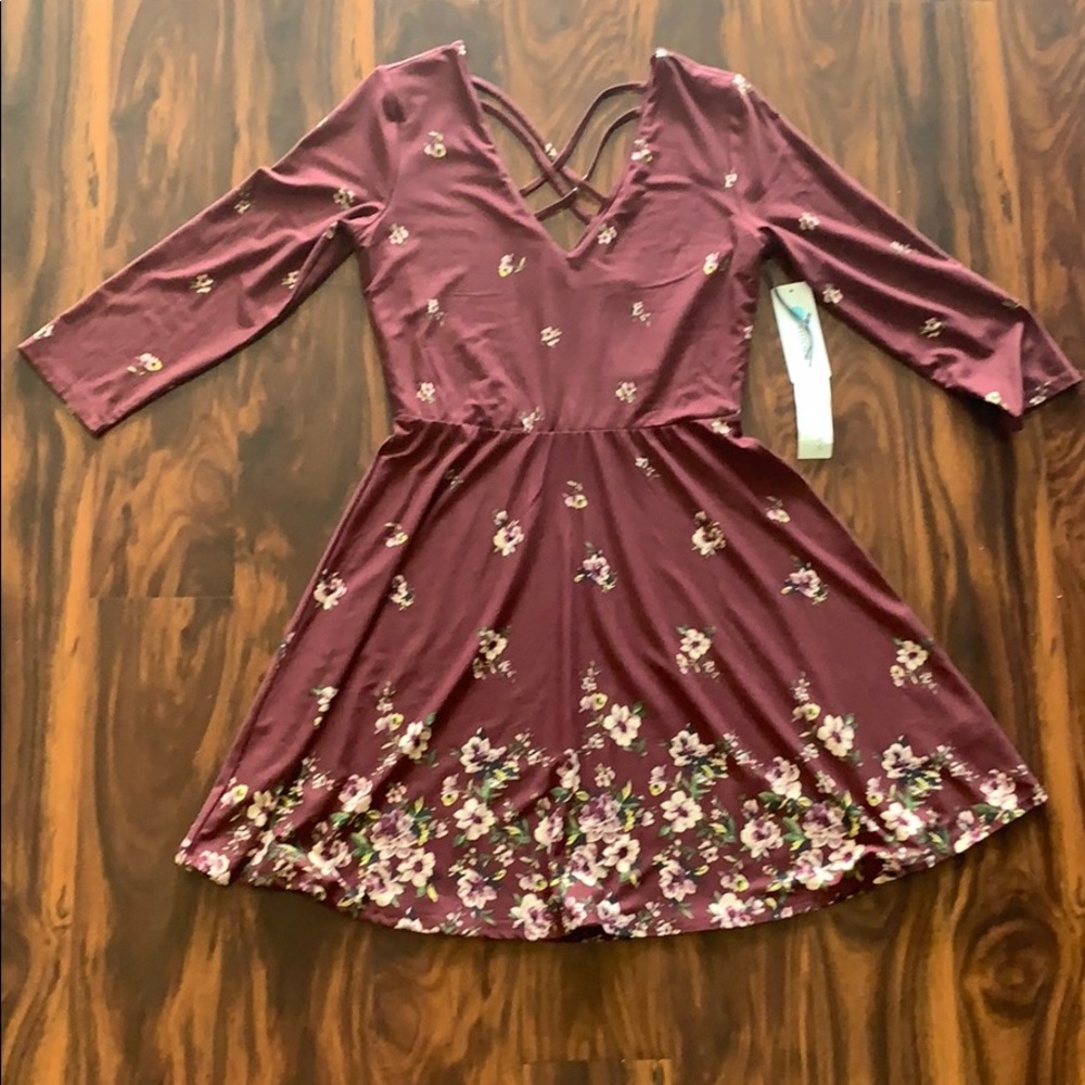 Cute floral long sleeve dress